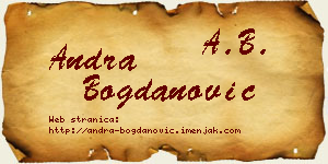 Andra Bogdanović vizit kartica